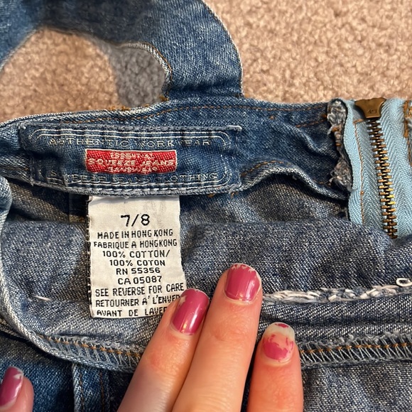 Short/ skort denim overalls - Picture 5 of 6